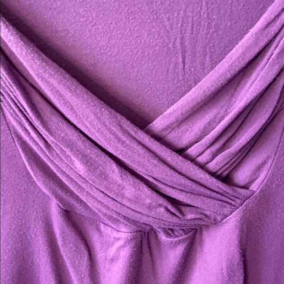 3/$20 Rendez-vous Paris purple ruched bust top - Picture 3 of 4